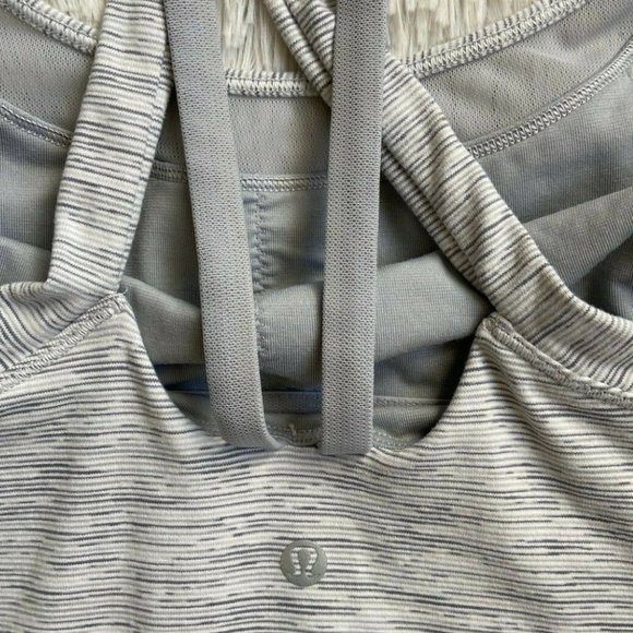 Lululemon Rally Your Heart Tank Grey and White - Picture 5 of 8